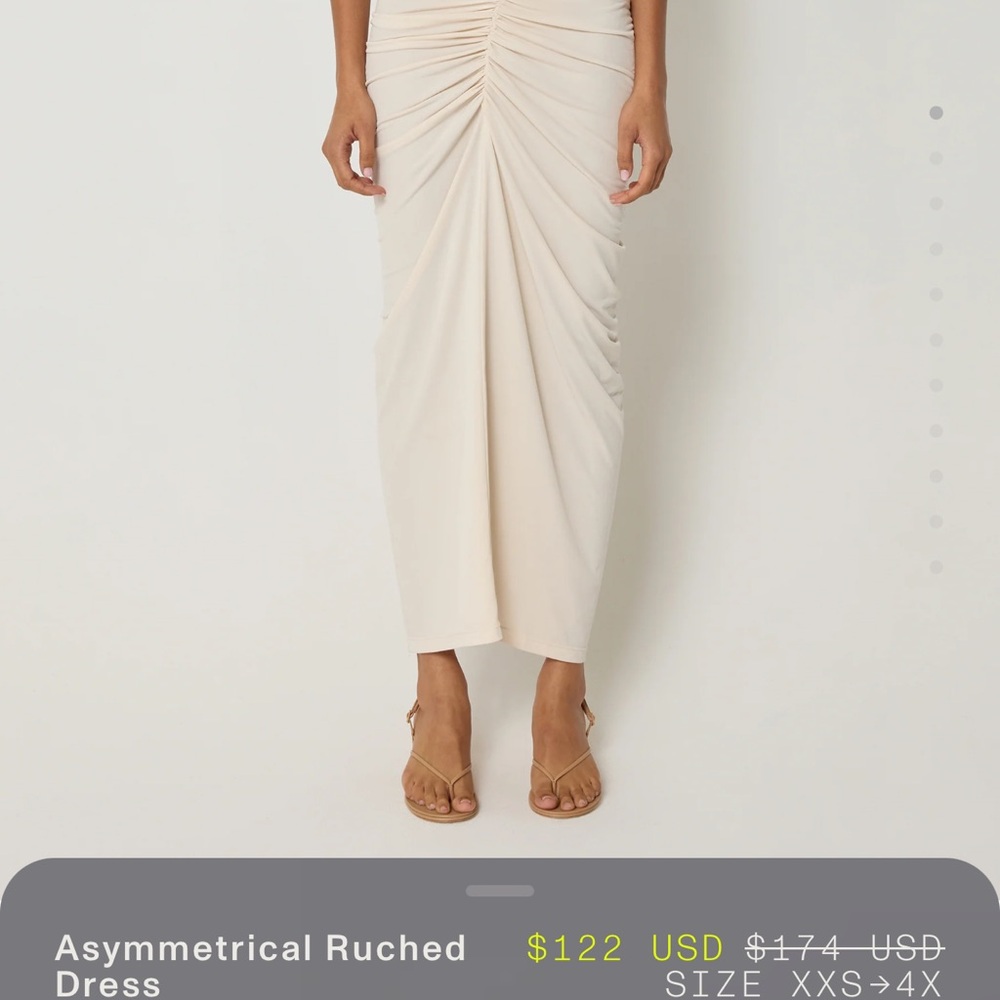 Asymmetrical Ruched Dress - Picture 4 of 4